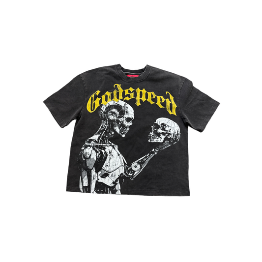 Godspeed Human Vs Ai Tee-Black/Yellow