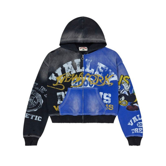 Vale Forever ‘Bipolar’ Zip Up Hoodie Blue