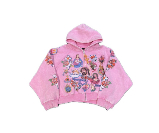 We Are Righteous 'Risen King' Hoodie Pink