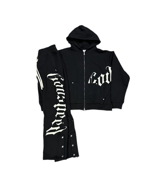 Godspeed Sweatsuit OG Logo V2- Black / White