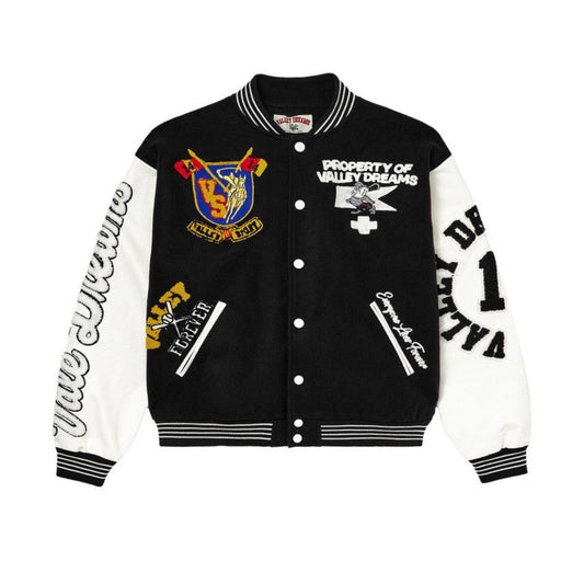Vale Forever ‘Alumni’ Varsity Jacket Black