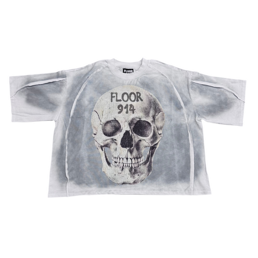 Floor 914 Skeleton Head Grey Shirt