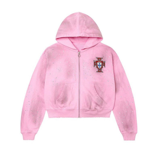 Vale Forever ‘Venus’ Zip Up Hoodie Pink