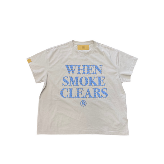 When Smoke Clears 'Diamond' Baby Blue Crop Tee
