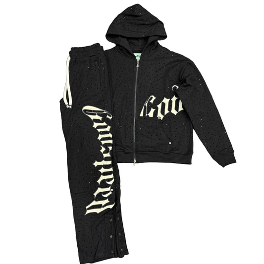 Godspeed ‘VVS Rhinestone’ Sweatsuit Black Cream