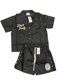 Saint Vanity Nylon Short Set Brown