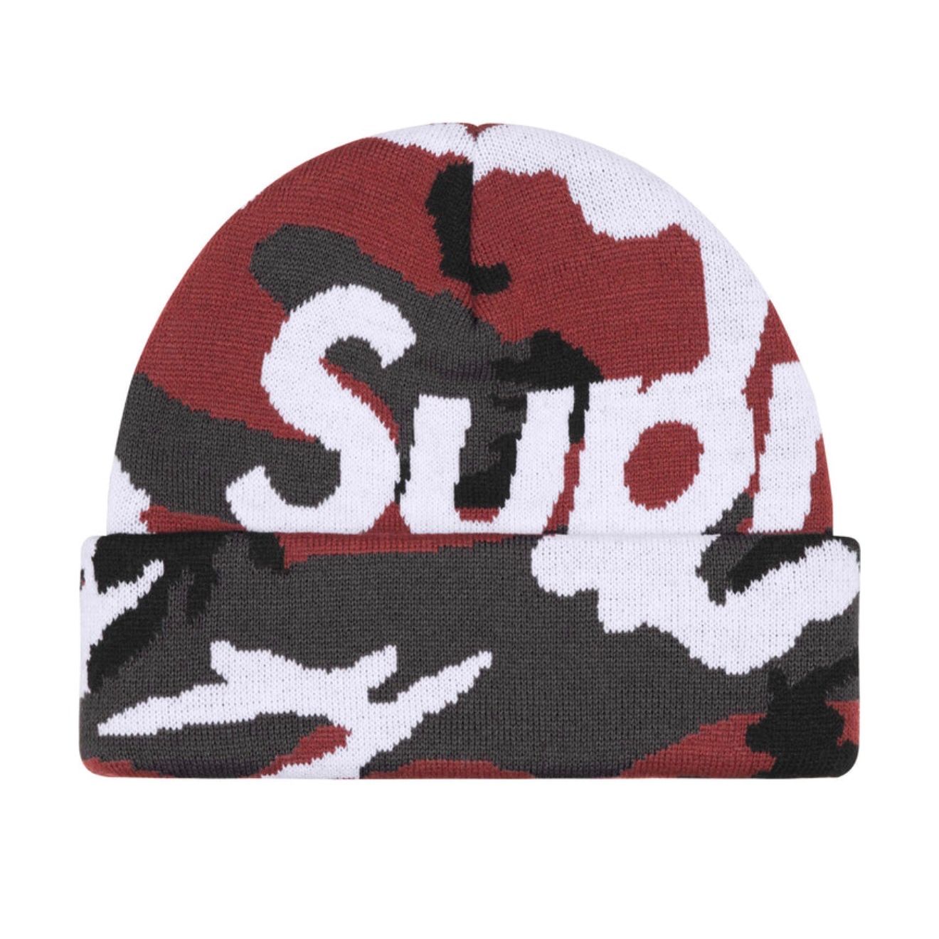 Supreme Beanie ‘Camo Big Logo’ Red