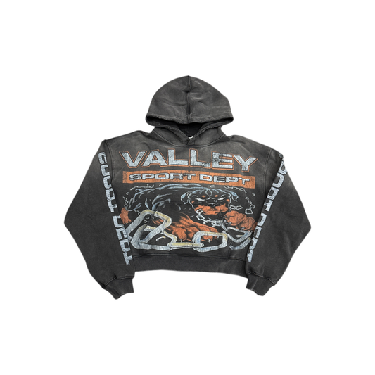 Vale Valley Big Dog Hoodie-Charcoal/Red