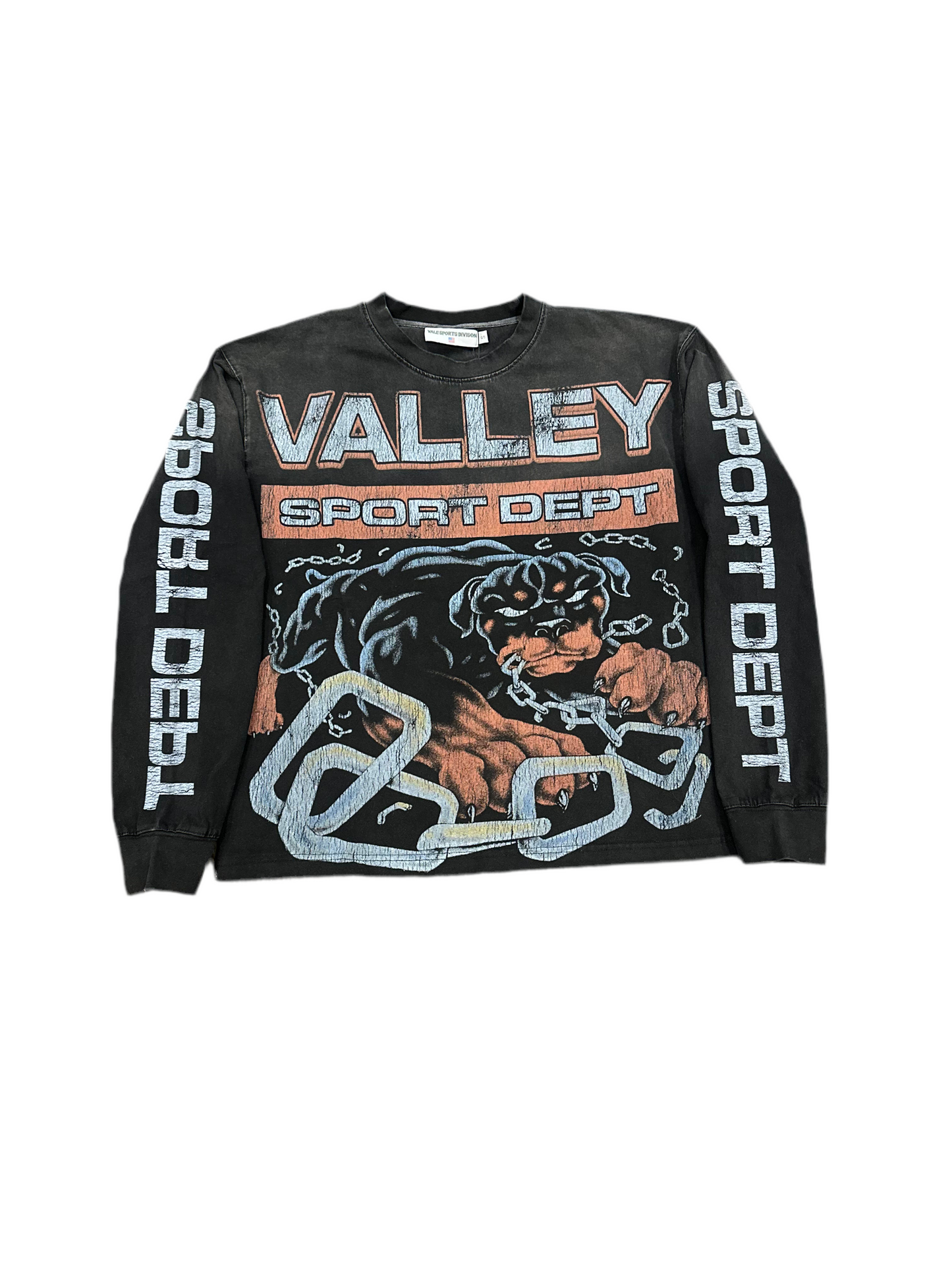 Vale Valley Big Dog Longsleeve-Charcoal/Red