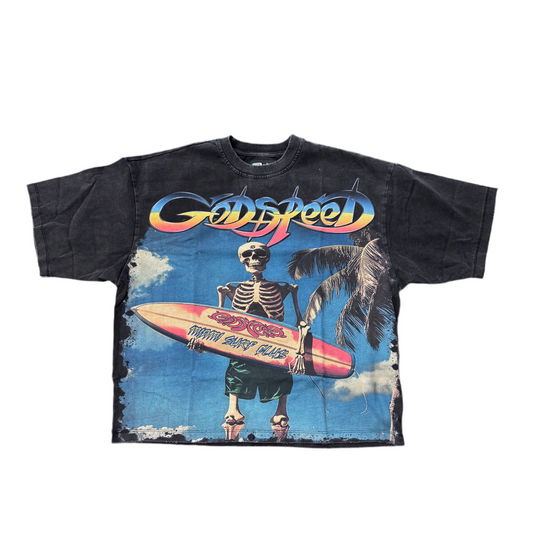 Godspeed Surfs Up Black Tee