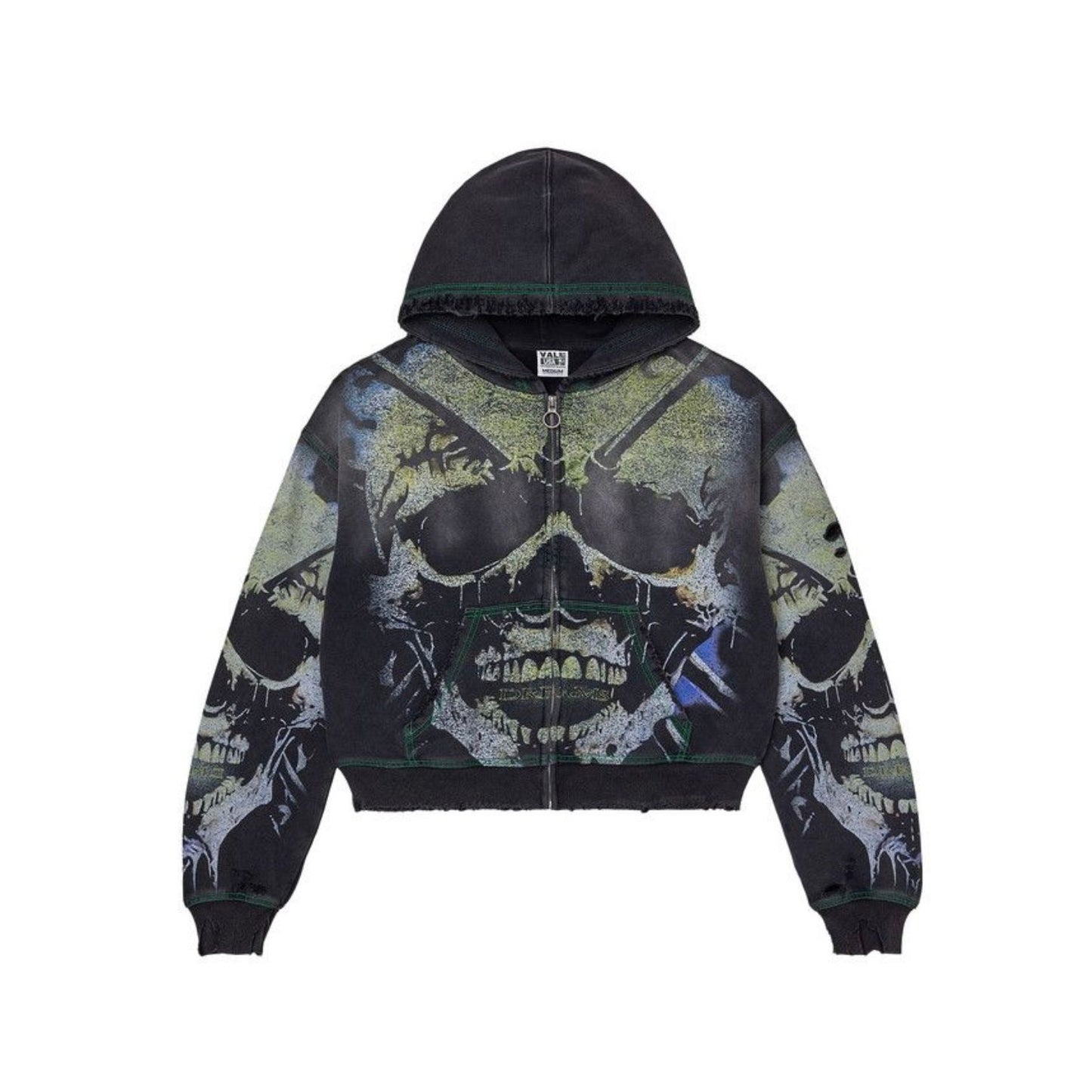 Vale Forever ‘Grave Digger’ Zip Up Hoodie Black