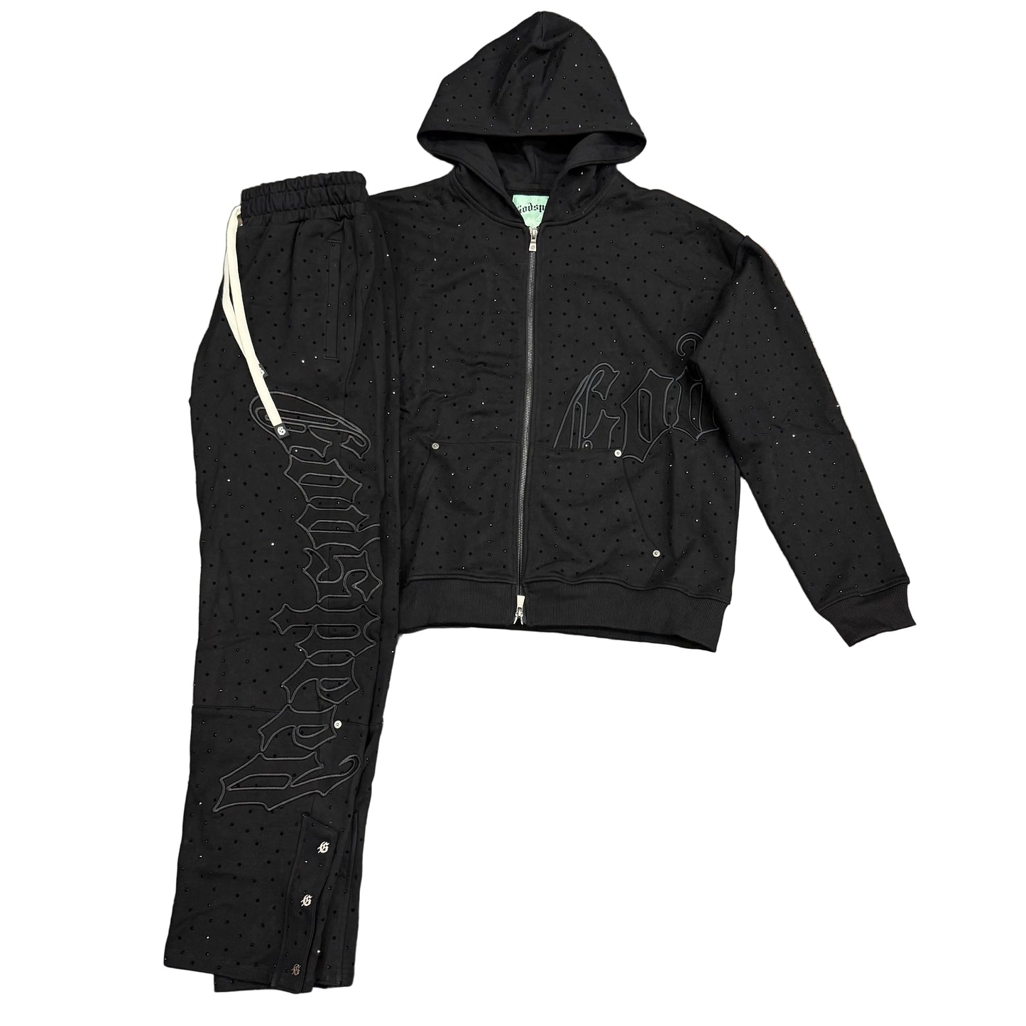 Godspeed ‘VVS Rhinestone’ Sweatsuit Black