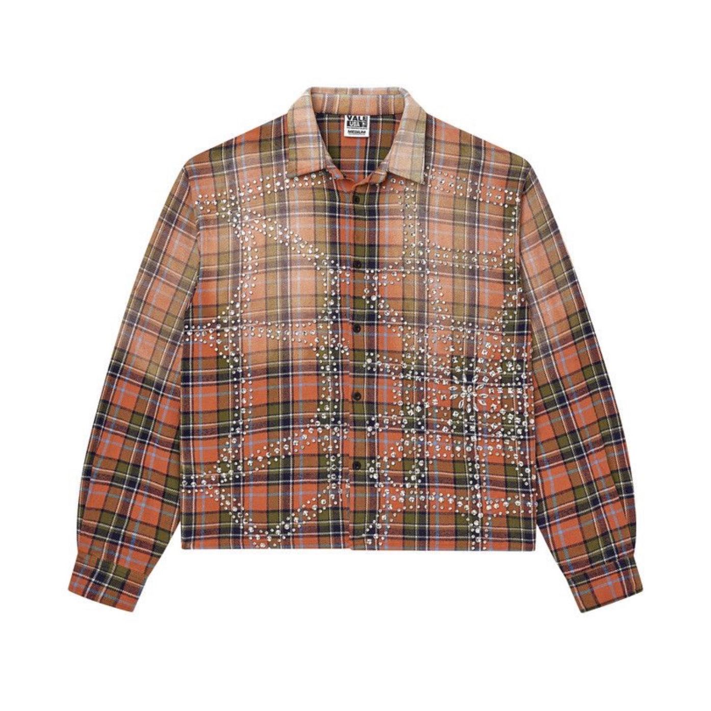Vale Forever Flannel ‘Pumpkin’ Rhinestone Orange