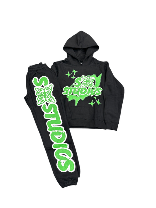 SB Studios Sweatsuit 'Black/Green'