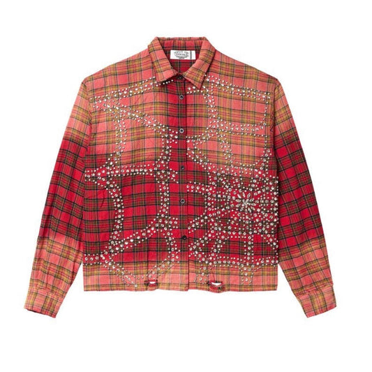 Vale Forever ‘Haze’ Flannel Rhinestone Red