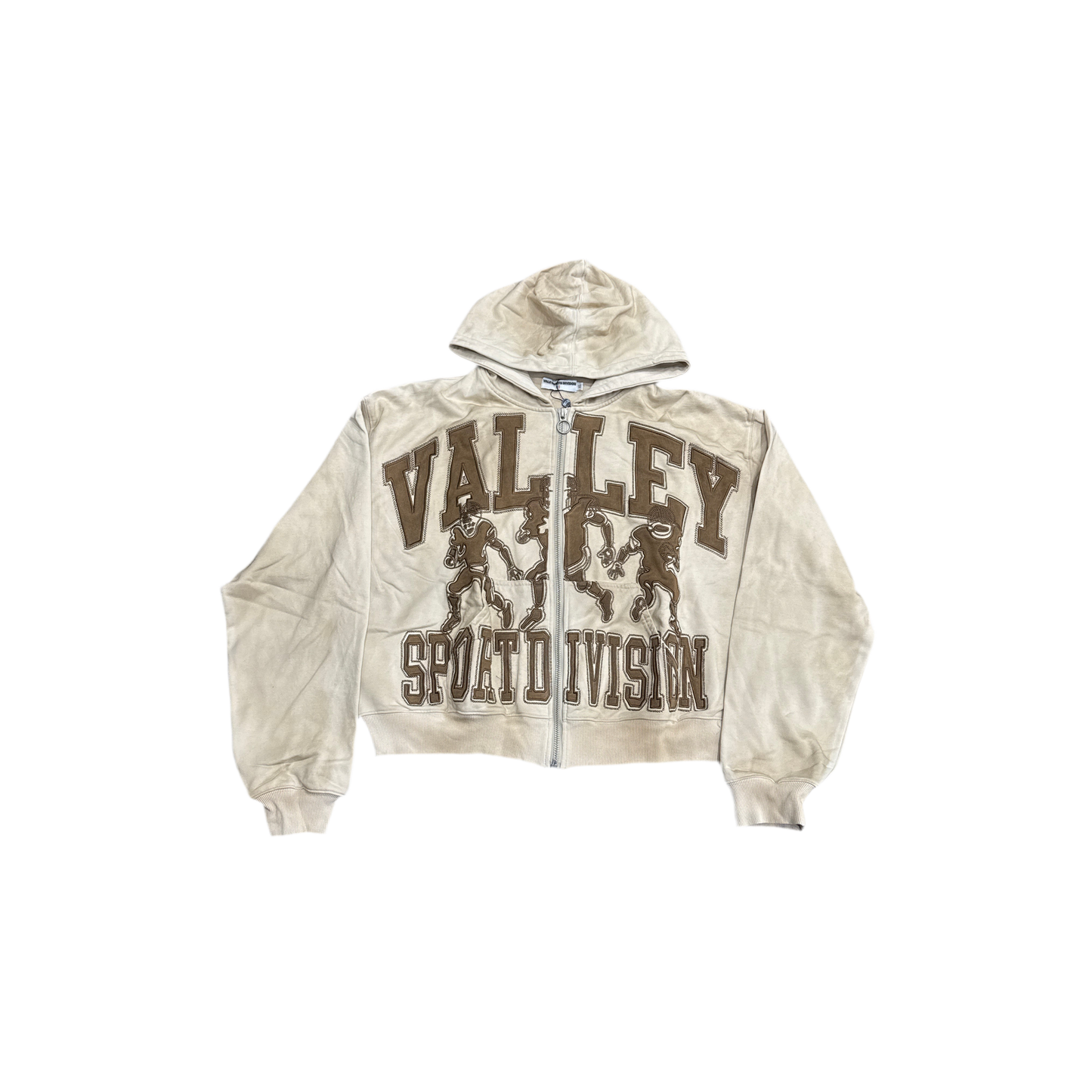 Vale Sports Division Brown Zip-Up Hoodie