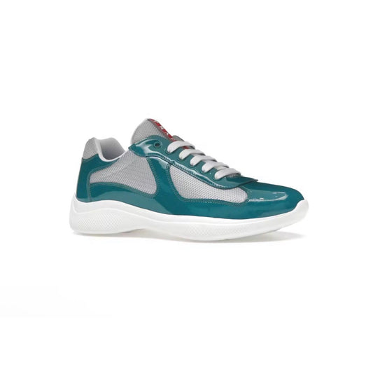 Prada America’s Cup Patent Leather Lagoon Blue Silver