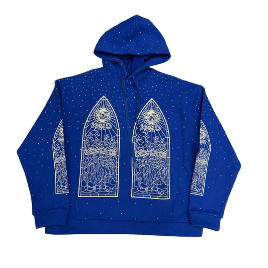 Who Decides War ‘Stained Rhinestone’ Hoodie Blue