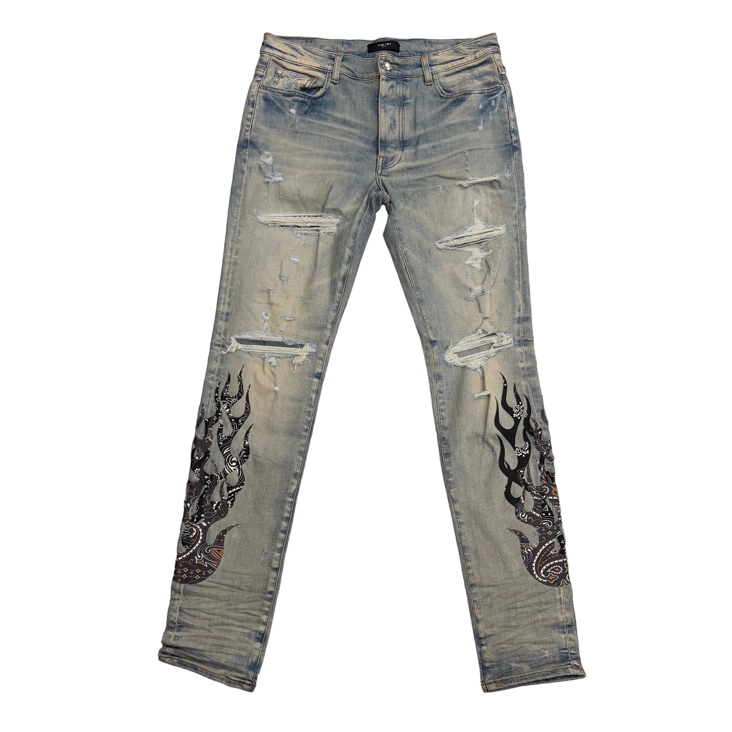 Mike Amiri ‘Black Flame’ Jeans