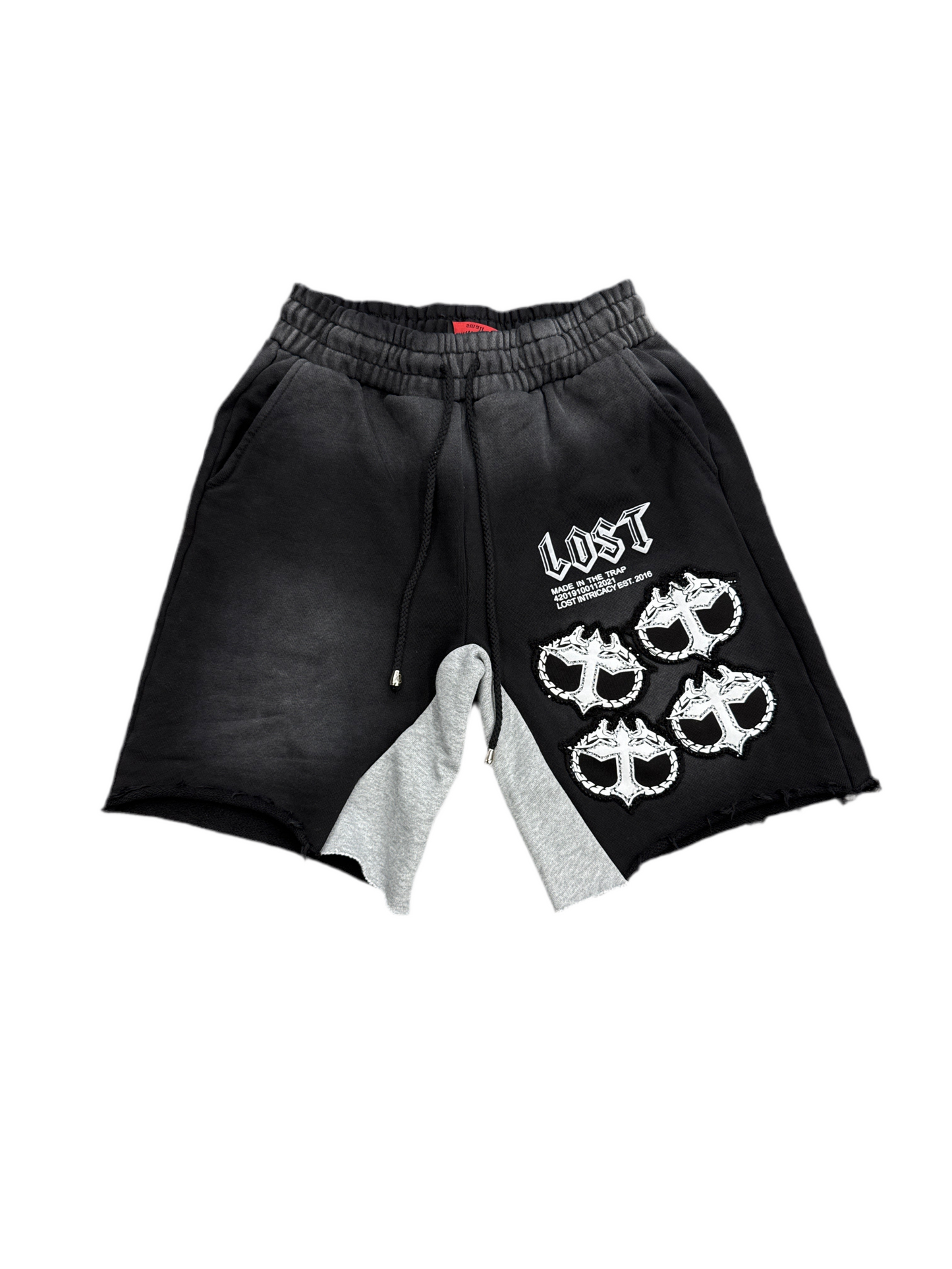 Lost Intricacy ‘MITT’ Sweat Shorts Black/White