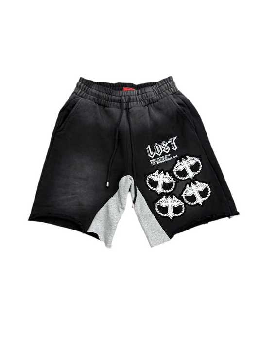 Lost Intricacy ‘MITT’ Sweat Shorts Black/White