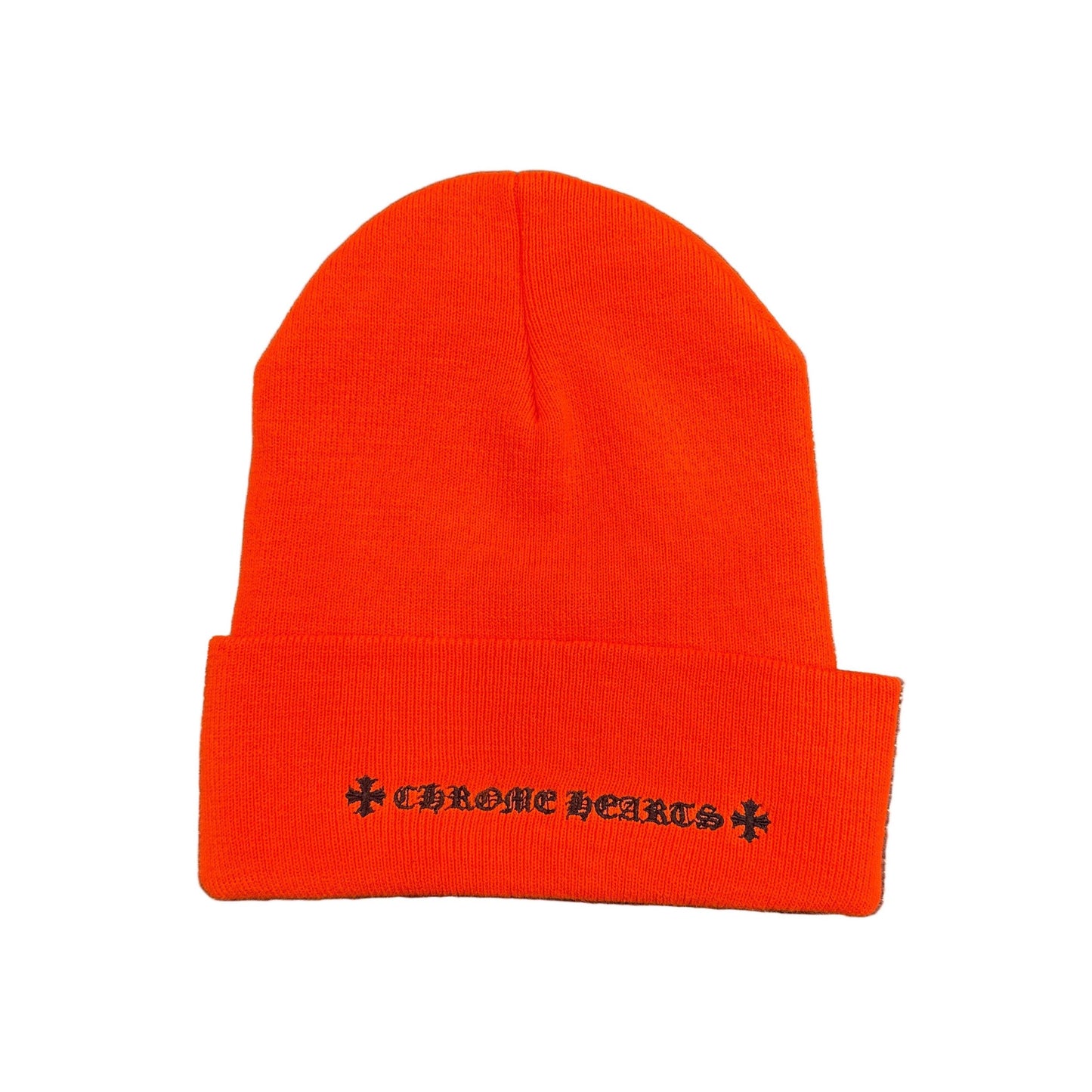 Chrome Hearts CH Logo Beanie Orange/ Black