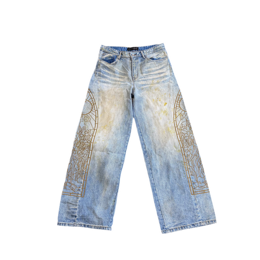 Who Decides War WDW Tan Windows Jeans