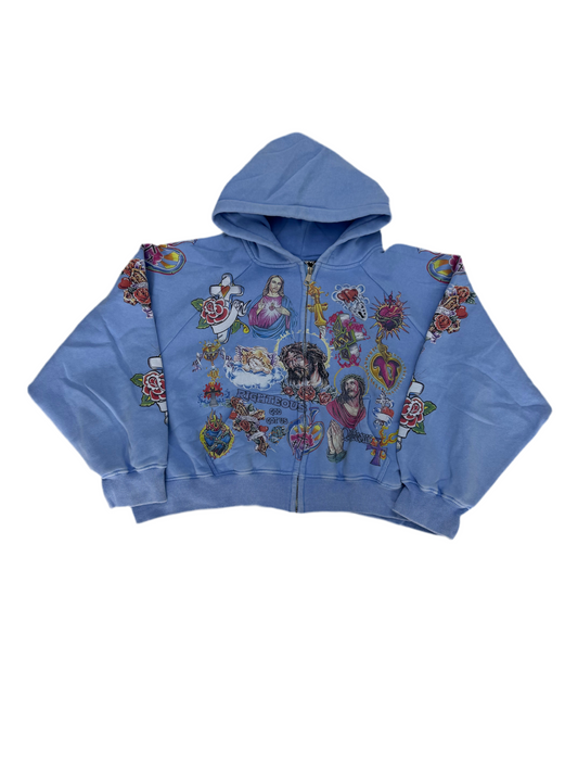 We Are Righteous 'Risen King' Hoodie Blue