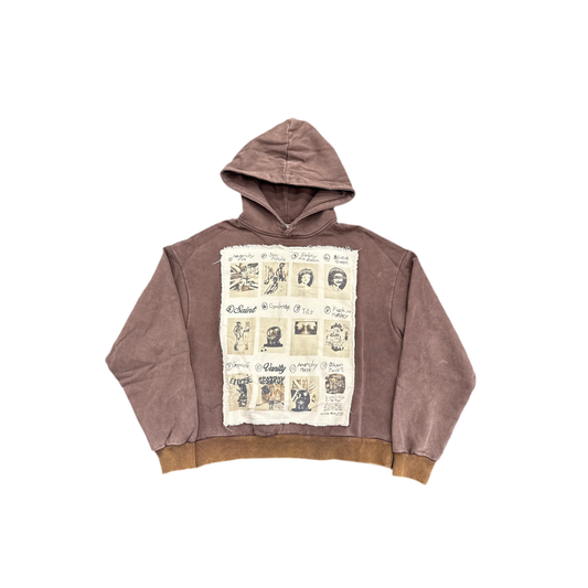 Saint Vanity ‘Vain Life Portrait’ Hoodie Brown