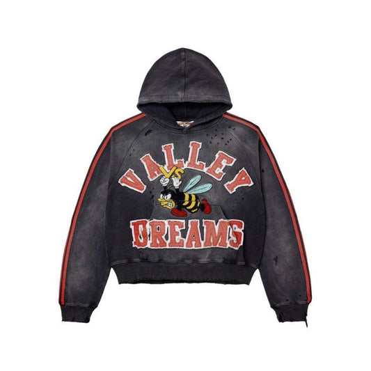Vale Forever ‘Anthem Bee’ Pull Over Hoodie Black Red