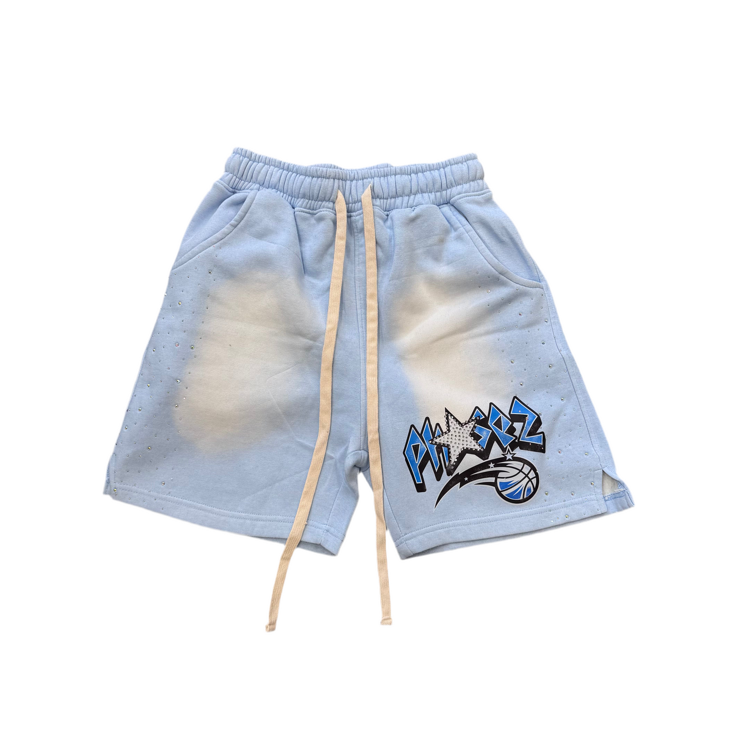 Phase 2 'Diamond Magic' Sweatshorts Baby Blue