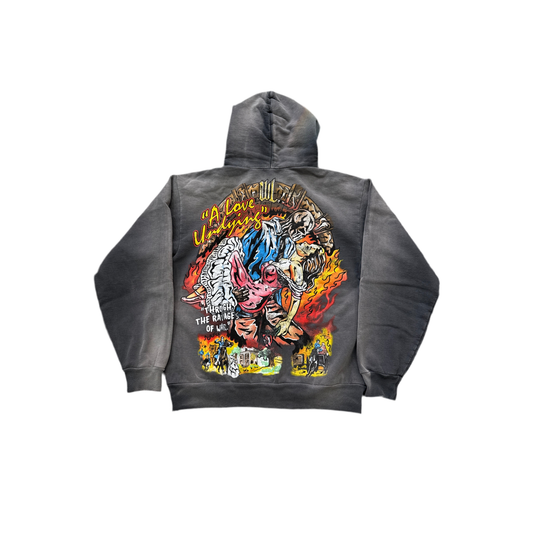 Warren Lotas 'Undying Love' Hoodie- Grey