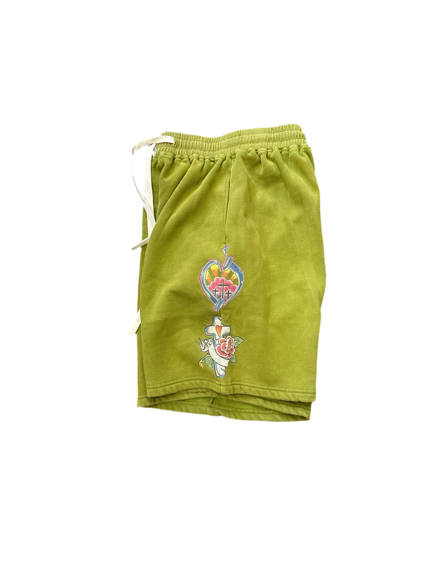 We Are Righteous Sweat Shorts Olive