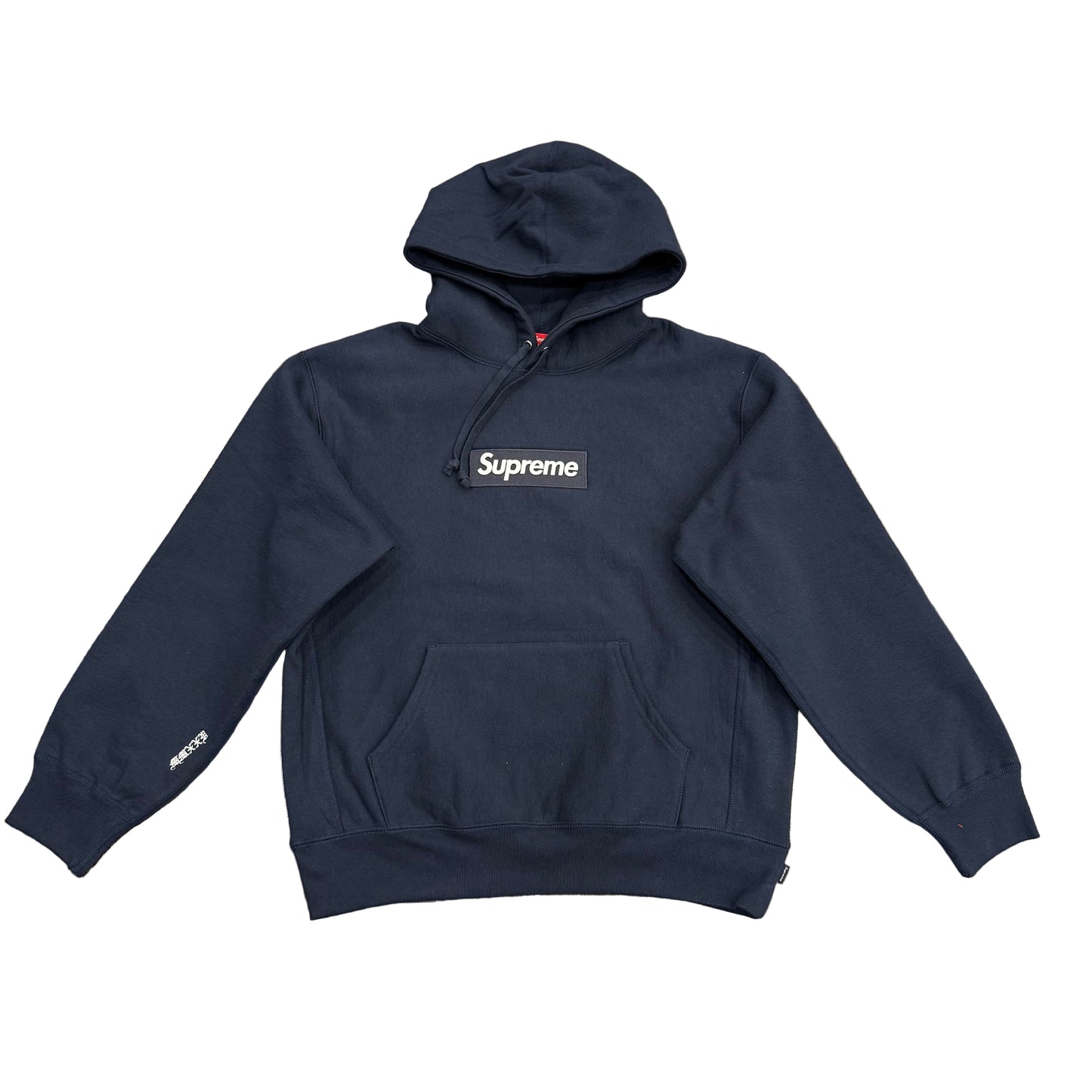 Supreme Box Logo Hoodies 2025 Navy