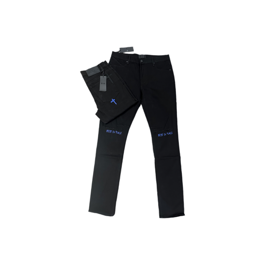 RTA Bryant Jeans ‘Rest In Peace’ - Blue