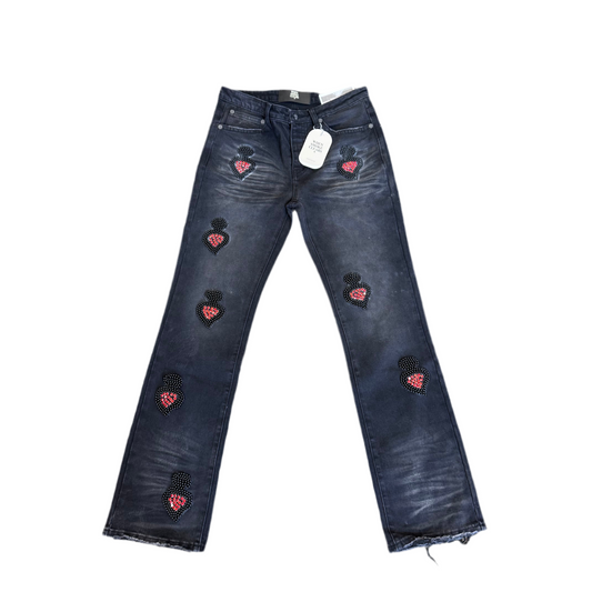 When Smoke Clears ‘Diamond’ Jeans Black/Red