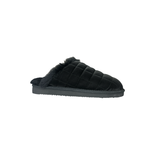 Kith Puffed Logo Slippers-Black