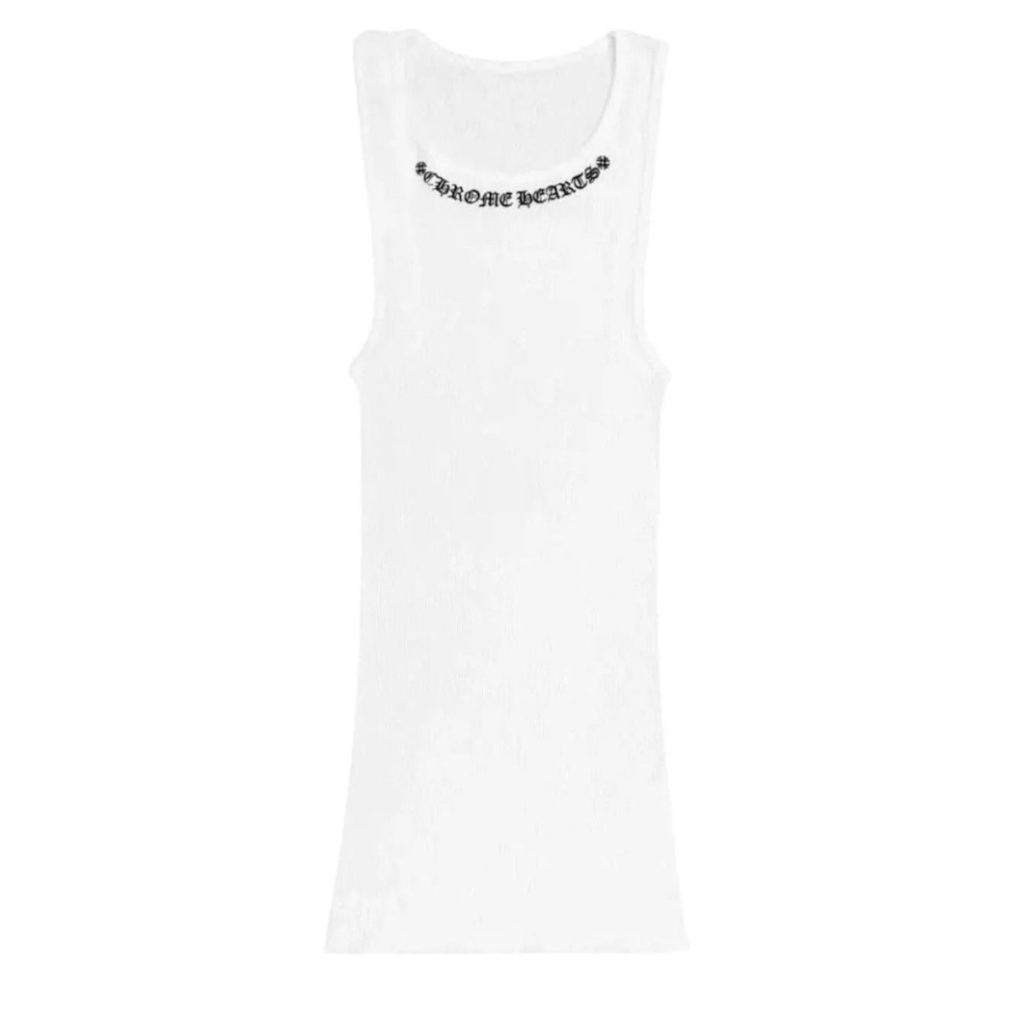 Chrome Heart Dress White Neck Logo