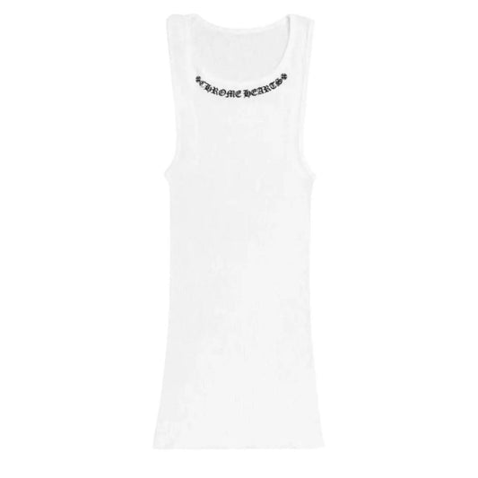 Chrome Heart Dress White Neck Logo