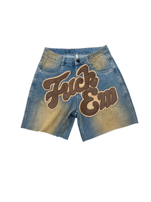 Fuck Em Jean Shorts