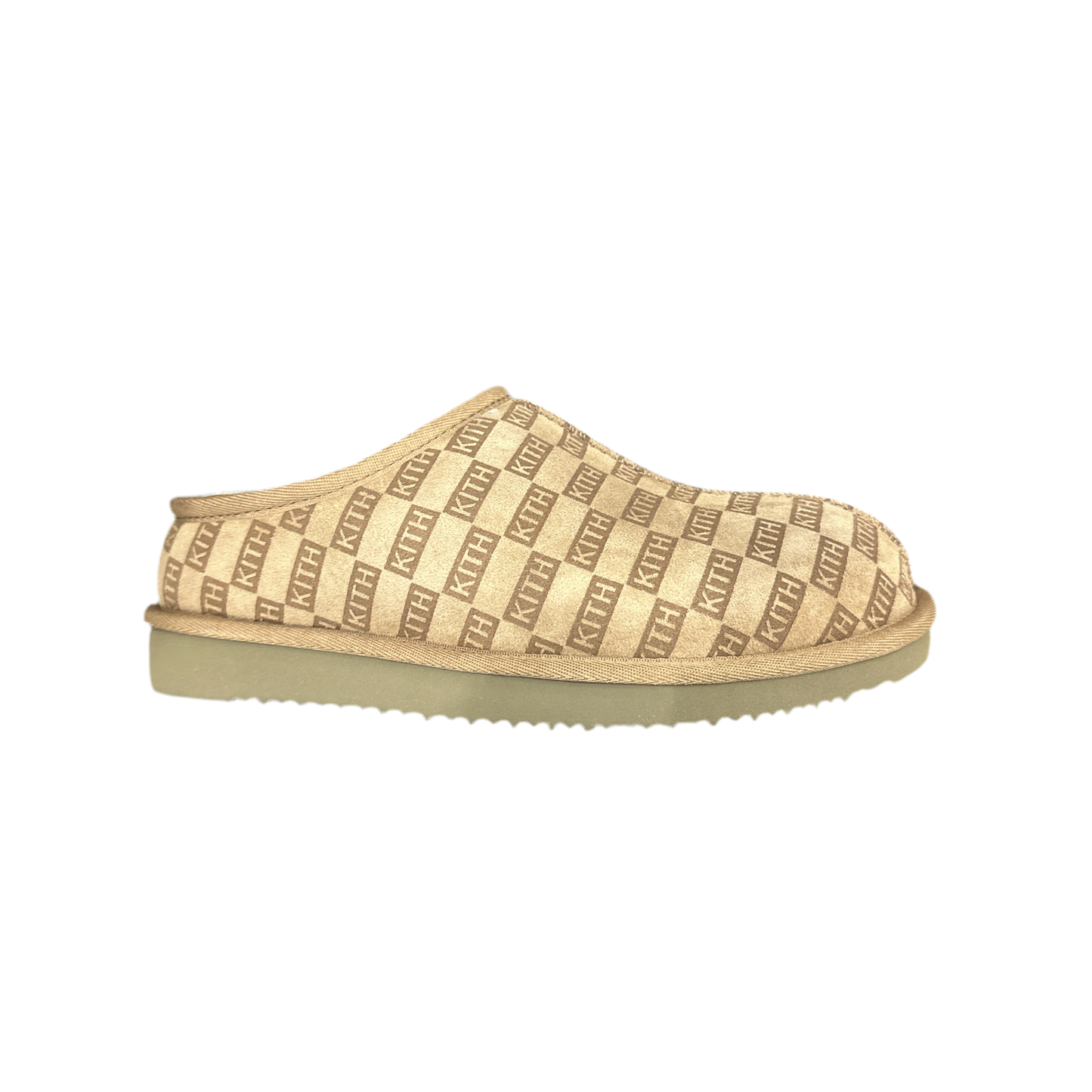 Kith Monogram Shearling Slippers- Brown