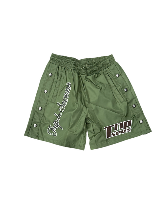 Triple Sevens Nylon Shorts-Green