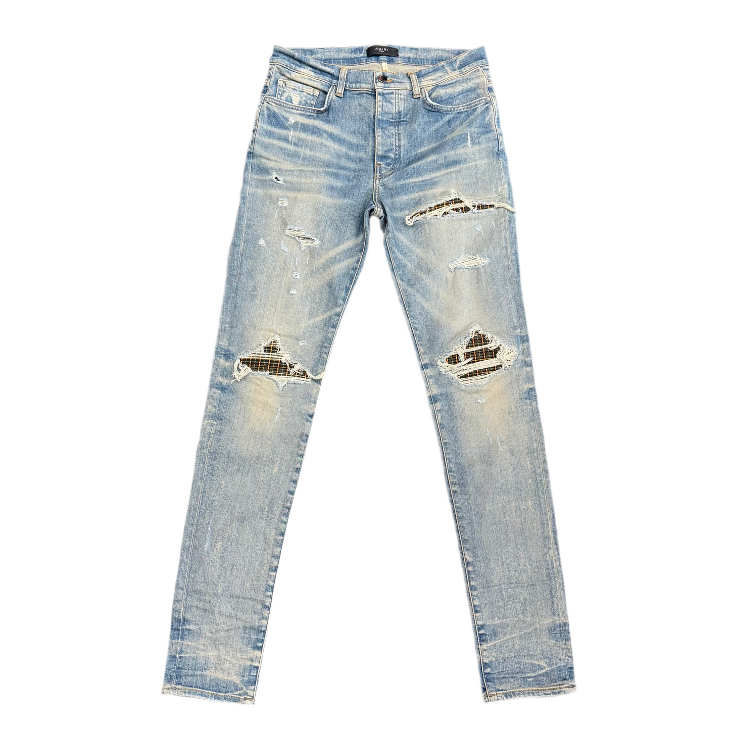 Mike Amiri Jeans MX1 Neon Plaid