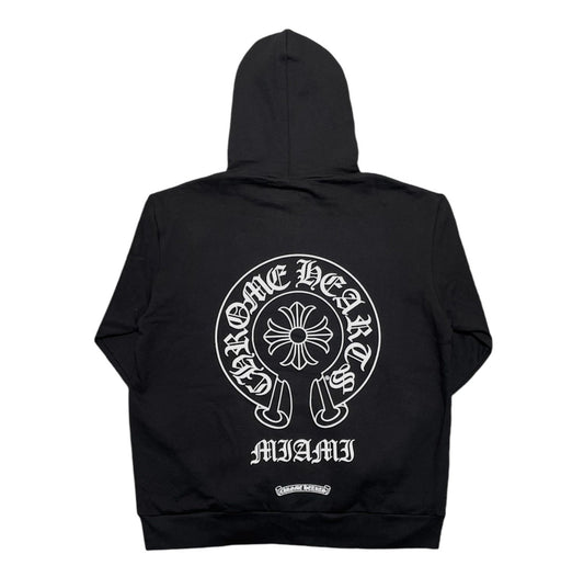 Chrome Hearts Black Miami Horseshoe Hoodie
