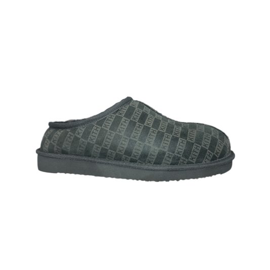 Kith Monogram Shearling Slippers Black