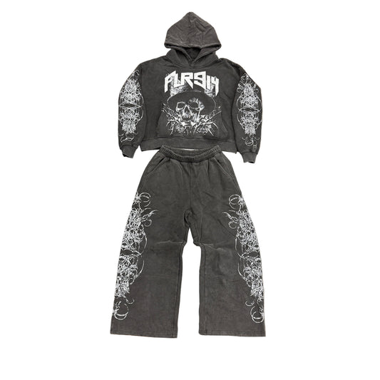 Floor 914 Sweatsuit Black Wash