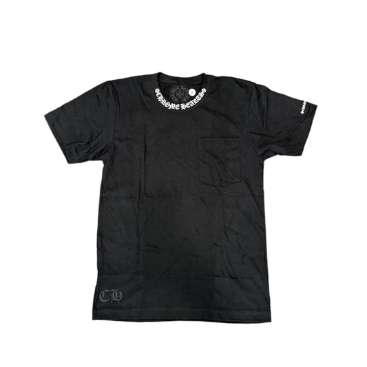 Chrome Hearts Black Neck Logo Tee