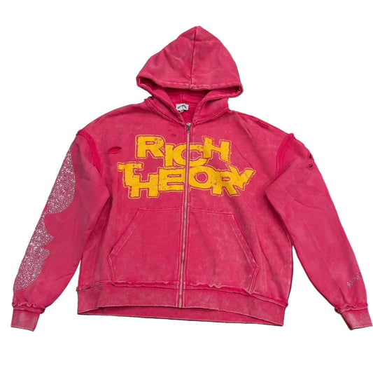 Rich Theory x Fear Greatness ‘Members Only’ Hoodie Pink