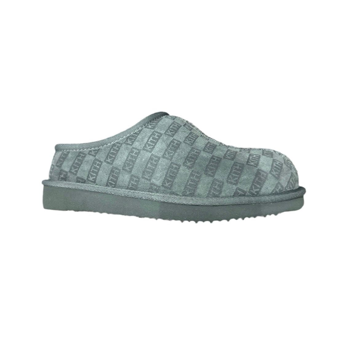 Kith Monogram Shearling Slippers- Idea (Grey)
