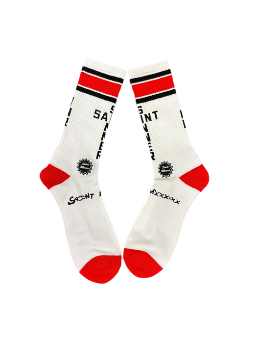 Saint Michael Socks Red